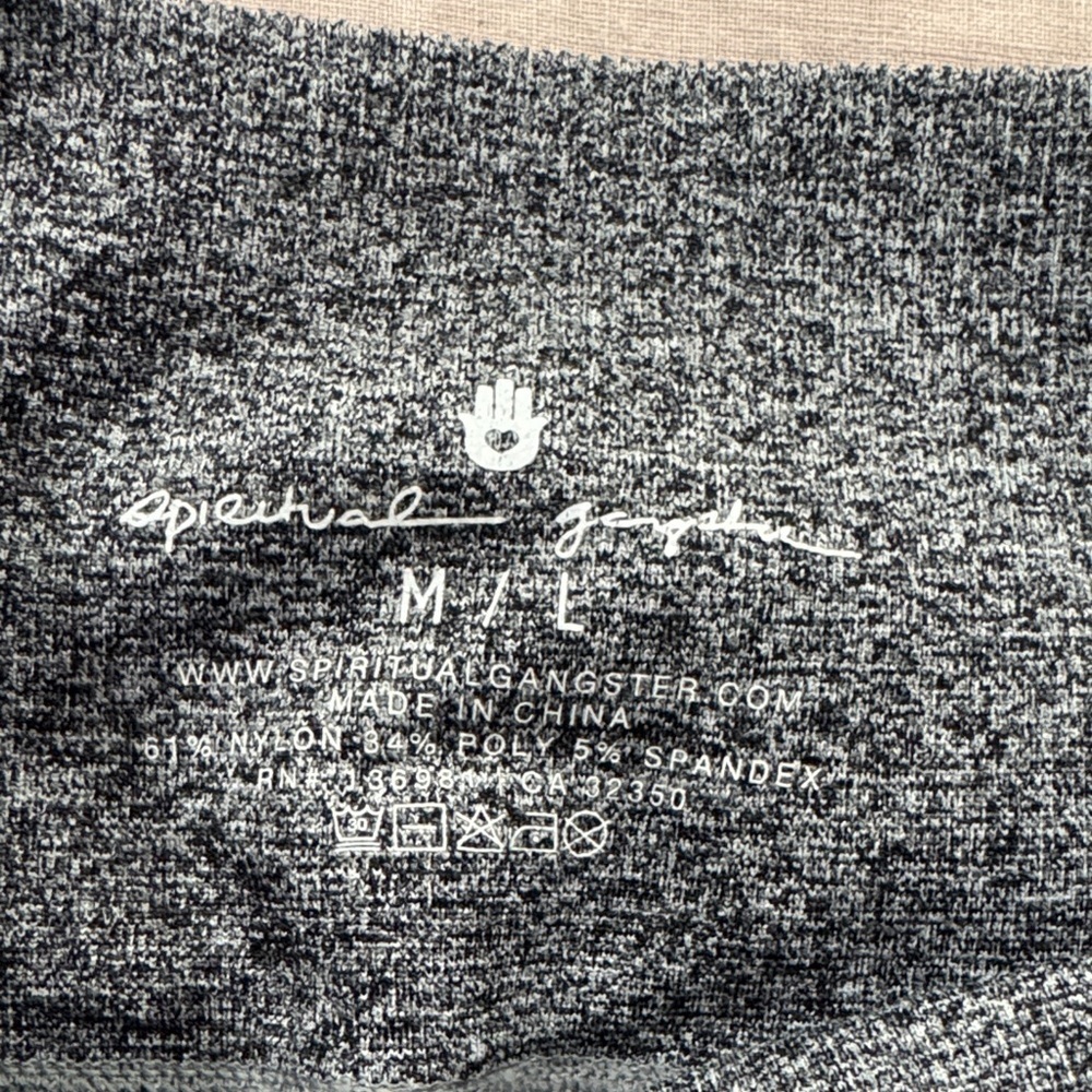 Spiritual Gangster Charcoal Bike Shorts - Picture 2 of 4